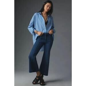 Anthropologie Pilcro Stick Wash Club Cropped Flare Jeans 30 Tall X 31